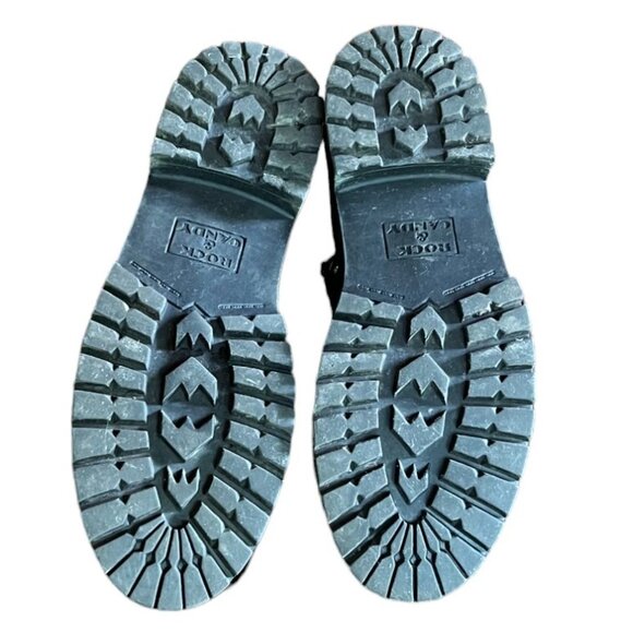 Women's Rock & Candy by ZiGi Black Lace-Up Combat Boots, Size US 7 - Picture 6 of 12